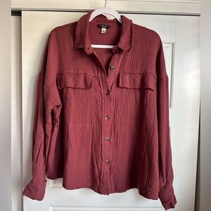 Supplies Size L NWOT Crinkled gauze shirt